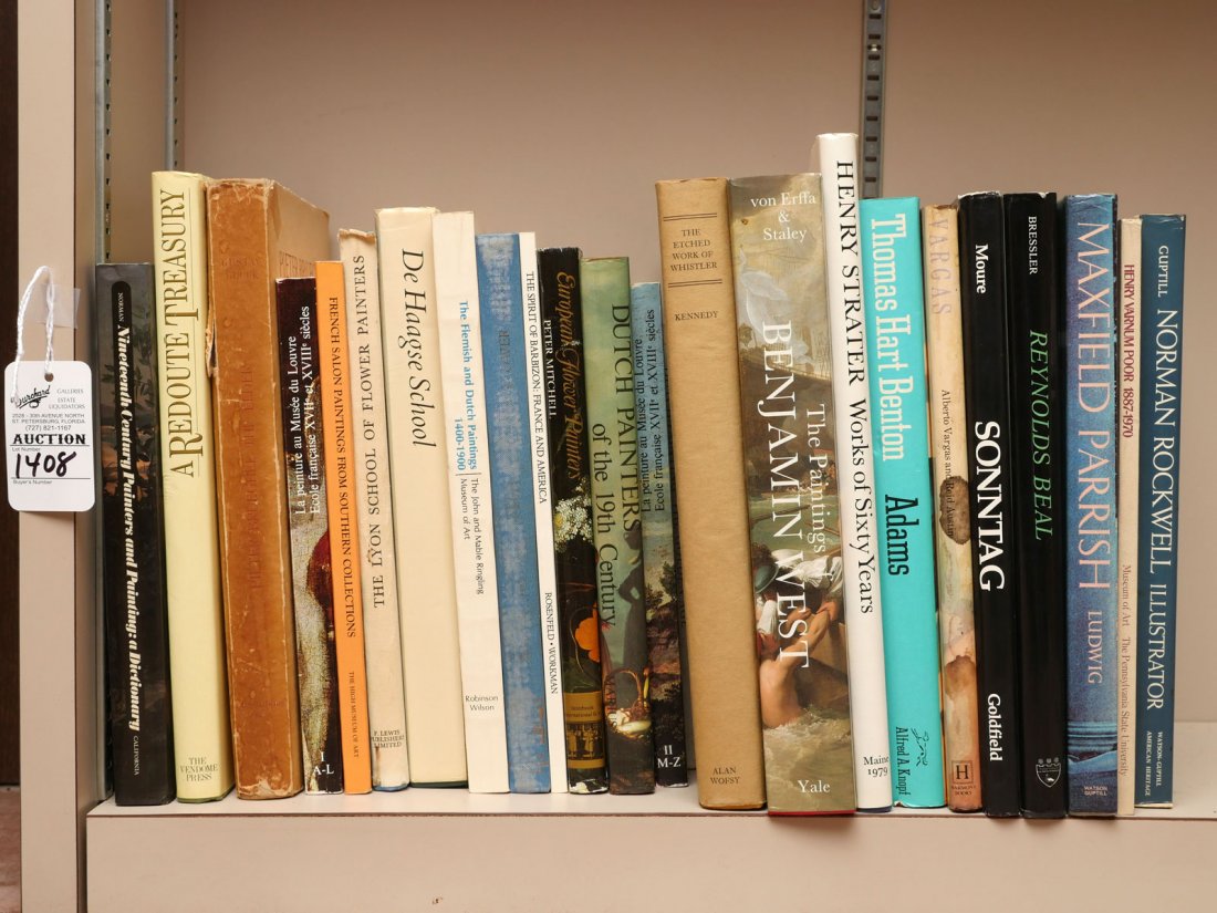 EUROPEAN ART BOOK COLLECTION: EUROPEAN ART BOOK COLLECTION: Comprising; 15 piece European art books to include titles such as "The Lyon school of flower painters", "Dutch painters of the 19th century", & "European flower painters"