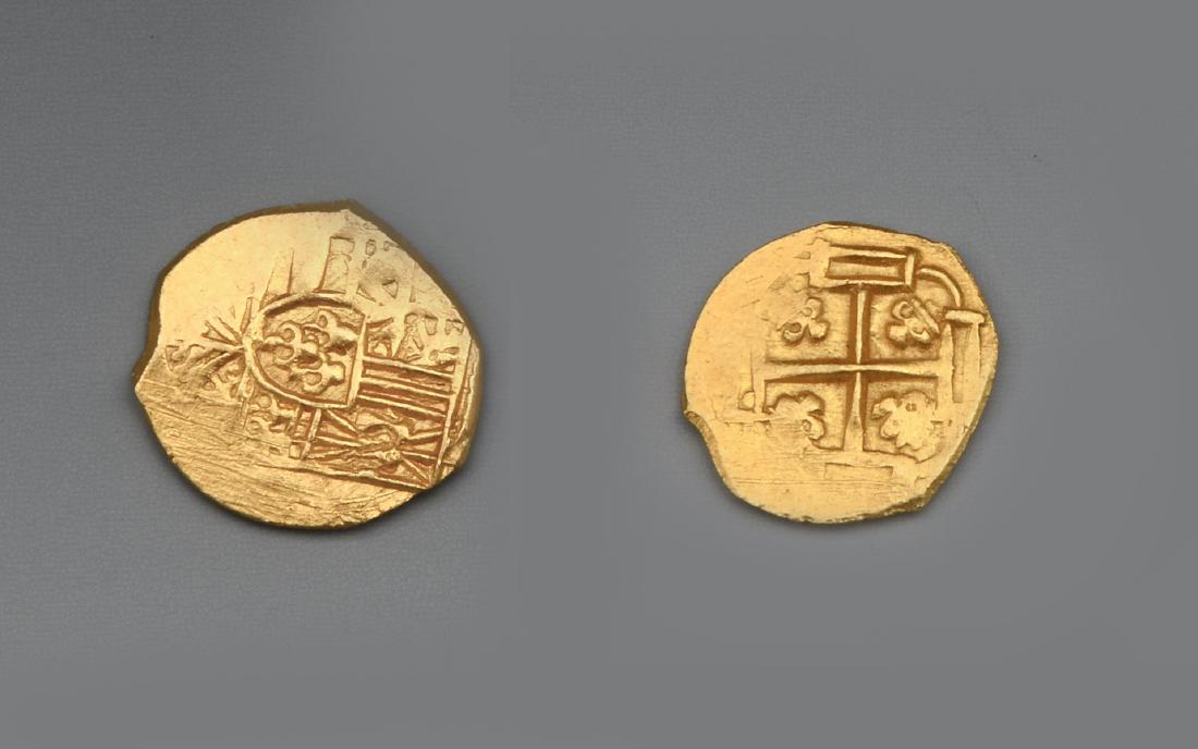 SPANISH GOLD COIN FROM 1715 FLOTILLA WRECK