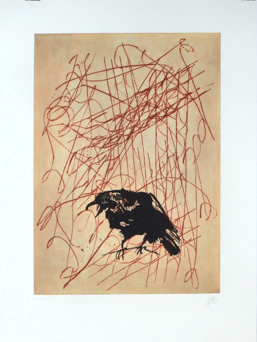 LUPERTZ INTAGLIO ''ABEND #2'': LUPERTZ, Markus, (German, 1941-): Two Piece Lot: 1) ''Abend #1'', Intaglio with aquatint, dry point, soft-ground 47.5'' x 35.5'', signed lower right, numbered lower left 12/20. Can be purchased from U