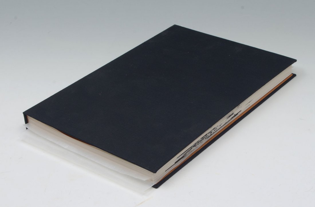 BEVERLY PEPPER BOOK "IN THE PASTURE": BEVERLY PEPPER BOOK "IN THE PASTURE": Accordion folded, intaglio with Poem In the Pasture by Jorie Graham, Open: 12 inches x 18 feet-7 inches Closed: 12 x 8-1/2 x 1 inches, Edition: 60. Book is availa