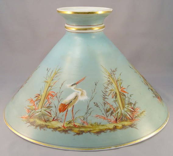 Vintage Hp Student Or Hanging Lamp Shade Herons