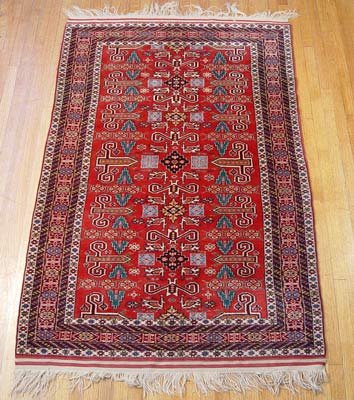 1920's RUSSIAN HAND TIED CARPET 7 x 4