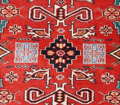 1920's RUSSIAN HAND TIED CARPET 7 x 4 - 2