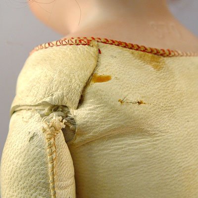 BISQUE PORCELAIN SHOULDER HEAD DOLL - 5