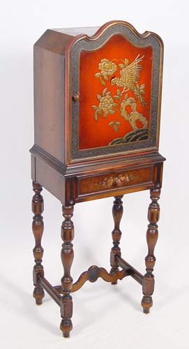 PETITE PAINT DECORATED TELEPHONE CABINET
