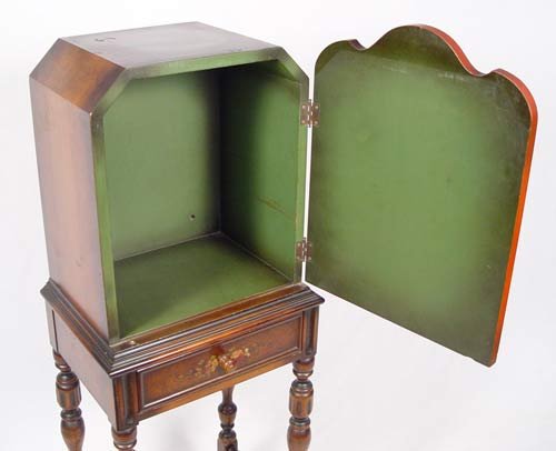 PETITE PAINT DECORATED TELEPHONE CABINET - 3