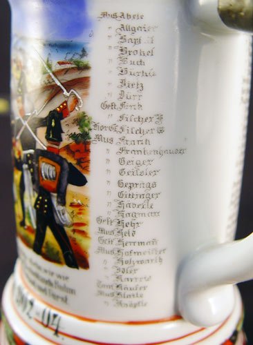 GERMAN REGIMENTAL INFANTRY STEIN LITHOPANE 1902/04 - 5