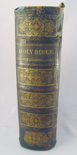 PAIR 19TH CENTURY BIBLES JOHN BROWN, SCOTLAND - 5