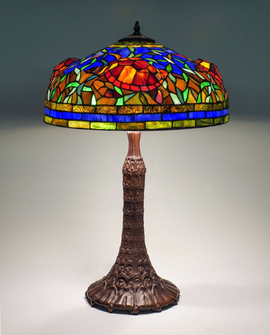 Vintage stained glass turtle lamp deals