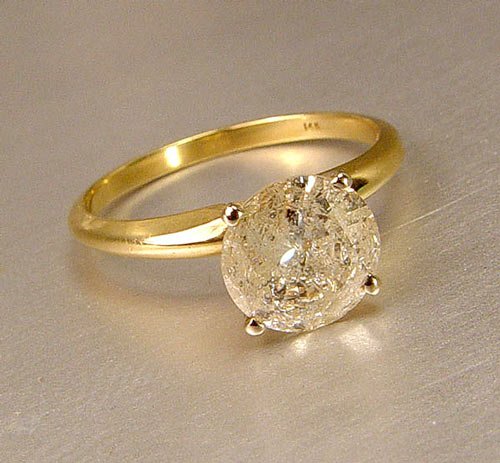 1.48 CT. DIAMOND SOLITAIRE RING 14K YG size 5
