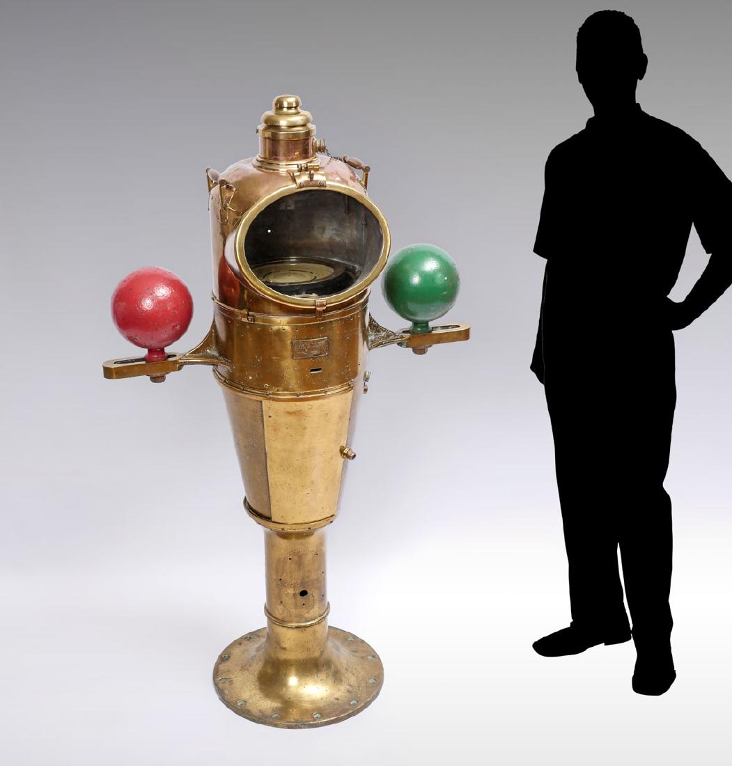 IMPORTANT HISTORICAL 1941 US NAVY LIONEL SHIPS BIN: IMPORTANT HISTORICAL 1941 US NAVY LIONEL SHIPS BINNACLE: 1941 Lionel ship's binnacle from the ''USS Reuben James'', Launched 1919 and met its fate when it was torpedoed October 31, 1941 near Iceland.