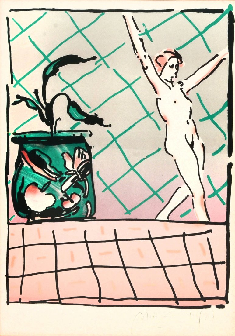 PETER MAX "BALLET STORY" LITHOGRAPH: MAX, Peter, (German, 1937): "Ballet Story", Color Lithograph, sight size is 27.50" x 20". Pencil singed lower right and dated 1981, numbered lower left 17/165, framed 35.50" x 27.50".