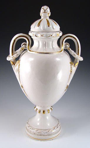 HAND PAINTED FAIENCE COVERED VASE - 4