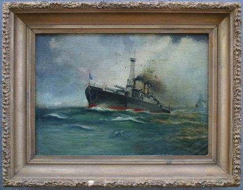 WILL TEUBNER AMERICAN WARSHIPS PAINTING - 2