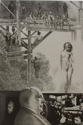 PETER MILTON ETCHING ENGRAVING THE JOLLY CORNER: MILTON, Peter, (American, 1930-): From the Jolly Corner Suite, Etching, 22 1/4'' x 15'' with margins, 14 3/4'' x 9 3/4'' impression size, signed lower right and dated 1971, numbered lower left 79 of 9