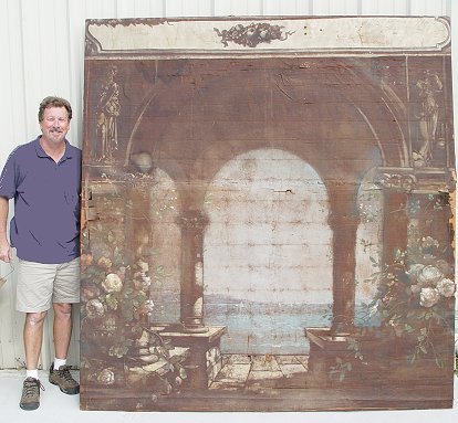 STAGE BACKDROP 18TH? CENTURY PAINTING