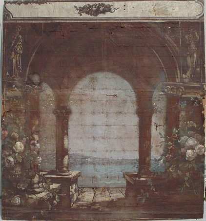 STAGE BACKDROP 18TH? CENTURY PAINTING - 2