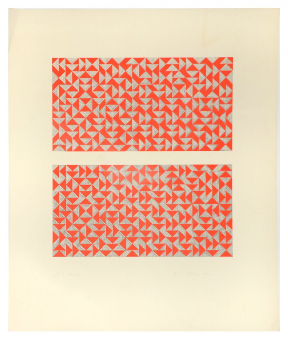 ANNI ALBERS LITHOGRAPH FOX I: ALBERS, Anni, (German, 1899-1994): "Fox I", Lithograph, 24" x 19.75", pencil lower right dated 1972, titled Fox I lower let, numbered 100/150, unframed.
