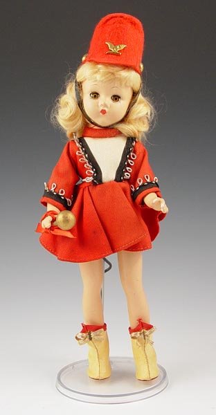 EFFANBEE COMPOSITION MAJORETTE DOLL: EFFANBEE COMPOSITION MAJORETTE DOLL: Complete costume. Unmarked, 11''H
