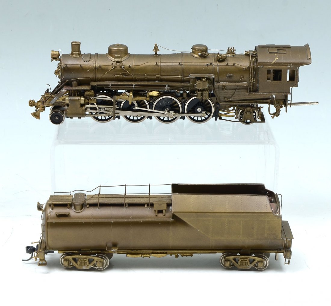 WESTSIDE/SAMHONGSA BALTIMORE & OHIO Q-4D: WESTSIDE/SAMHONGSA BALTIMORE & OHIO Q-4D ENGINE & TENDER: Brass Baltimore & Ohio Q-4d 2-8-2 Mikado model train Engine & Tender, by Westside Model Co./Samhongsa, 1978. In original box. Approx. 3" h x 1