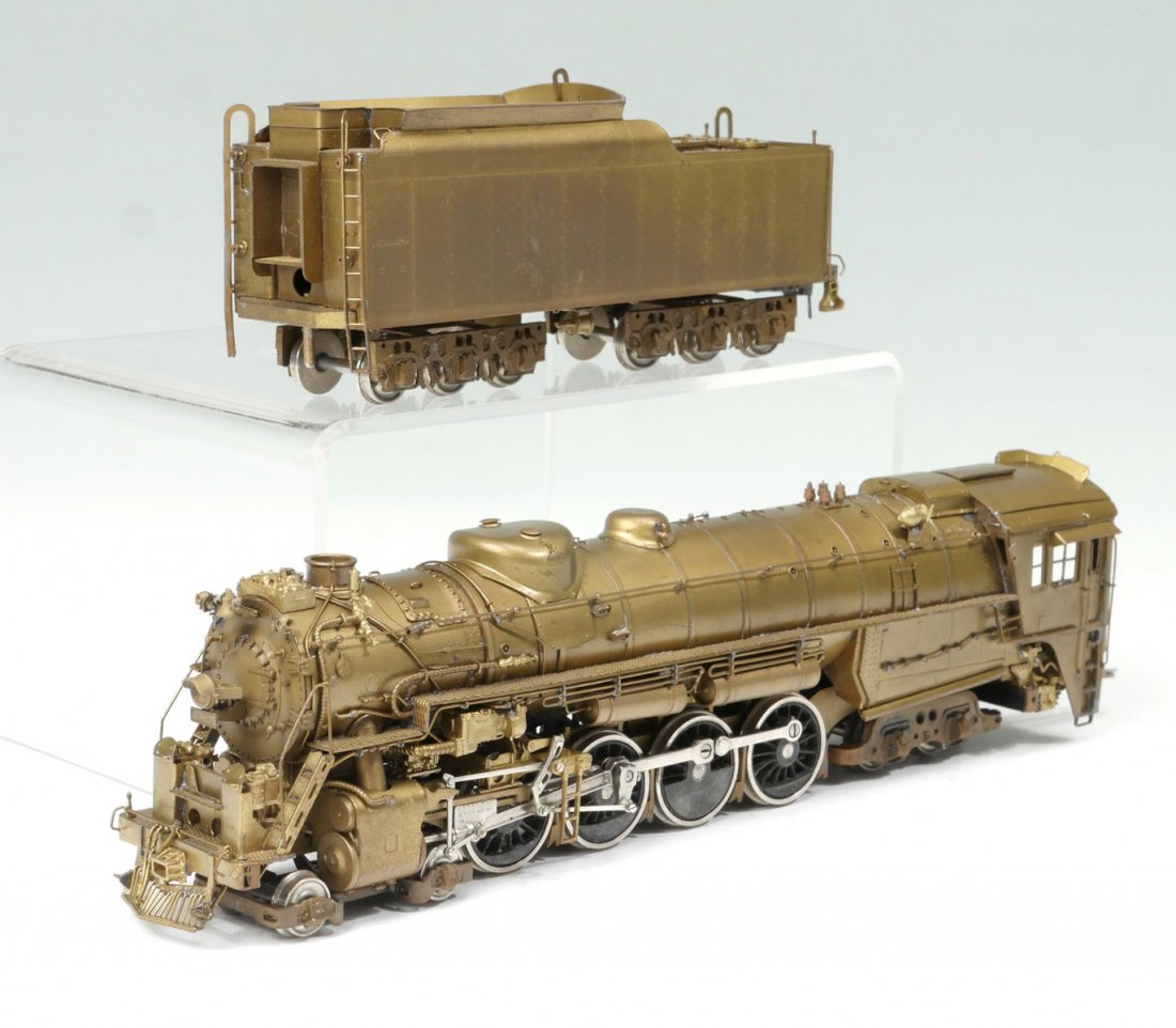 BRASS HALLMARK MODELS WABASH 0-1 2900: HALLMARK MODELS WABASH 0-1 2900 SERIES ENGINE & TENDER: Black Wabash 0-1 2900 series 4-8-4 model train Engine & Tender #2910, by Hallmark/Dong Jin. In original box. Approx. 2.5" h x 11.75" l x 8.75" w