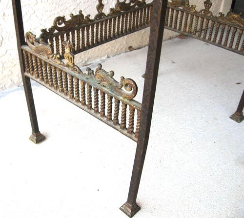 WROUGHT IRON PHONE CABINET after OSCAR BACH - 4