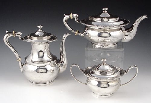 5 pc ORTEGA MEXICAN STERLING TEA SERVICE W/TRAY - 5