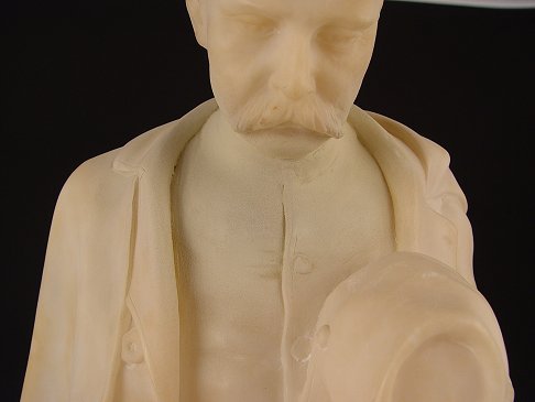 CARVED CIVIL WAR ALABASTER SCULPTURE - 2