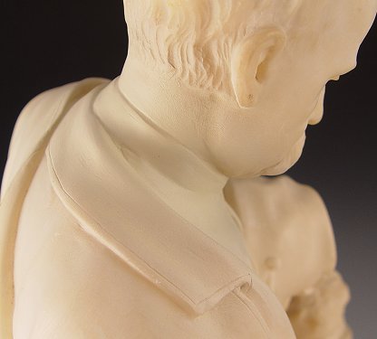 CARVED CIVIL WAR ALABASTER SCULPTURE - 4
