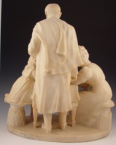 CARVED CIVIL WAR ALABASTER SCULPTURE - 6