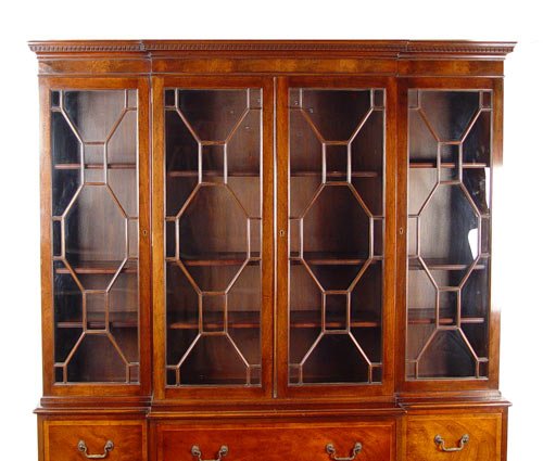 BAKER MAHOGANY BREAKFRONT CHINA CABINET SECRETARY - 2