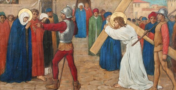 ARTS/CRAFTS STATIONS OF THE CROSS PAINTINGS - 5