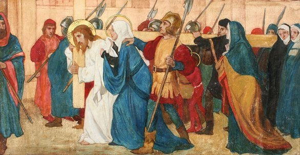 ARTS/CRAFTS STATIONS OF THE CROSS PAINTINGS - 9
