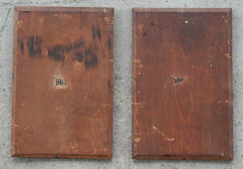 PAIR OF ILLEGIBLY SIGNED 19TH HARBOR PAINTINGS - 9