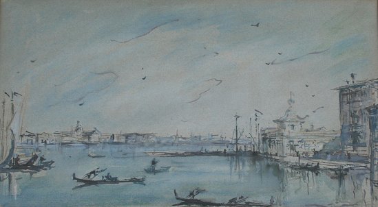 2 BRUNO MARTINI VENETIAN CANAL ITALIAN PAINTINGS - 2