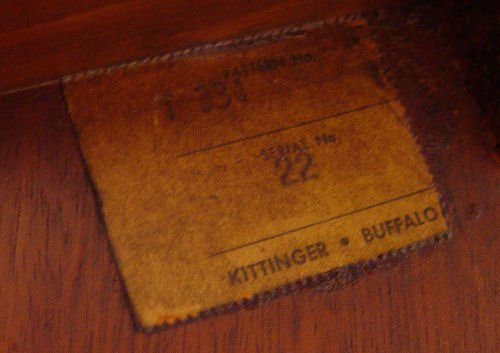 KITTINGER MAHOGANY COFFEE TABLE KIDNEY SHAPE - 2