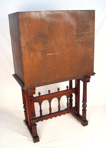 EARLY 20TH C PAINT DECORATED CHEST ON STAND - 6