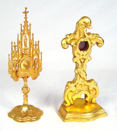 MONSTRANCE RELIQIQUARY PR ALTAR CANDLE HOLDERS - 3