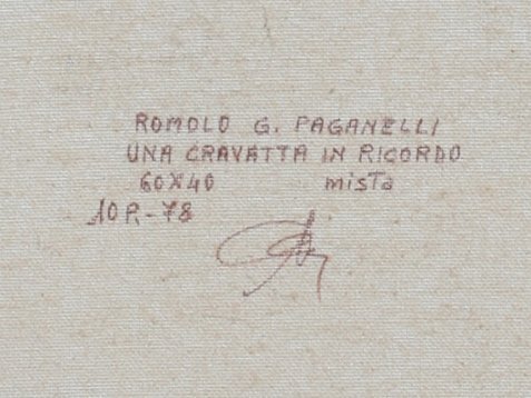 R. PAGANELLI ITALIAN PAINTING/COLLAGE - 4