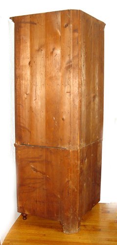 19th C EMPIRE AMERICAN CORNER CUPBOARD cabinet - 5