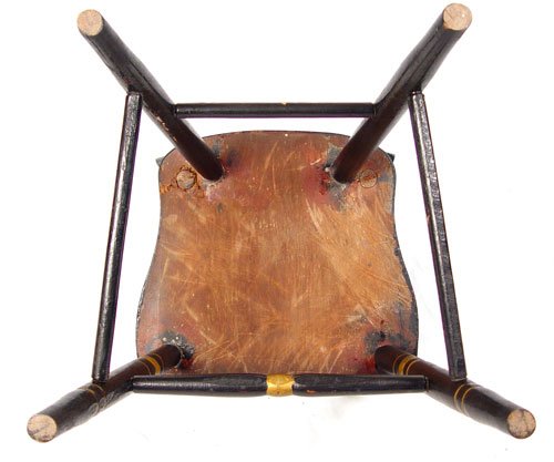 6 19th C AMERICAN COUNTRY PAINTED WINDSOR CHAIRS - 6