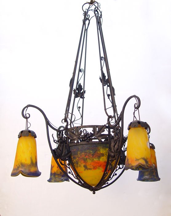 MULLER FRERES ART DECO CHANDELIER