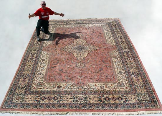 HAND TIED INDO PERSIAN CARPET 17.5 x 12