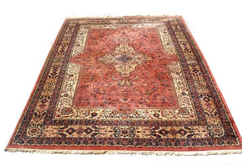 HAND TIED INDO PERSIAN CARPET 17.5 x 12 - 2