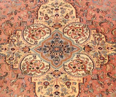 HAND TIED INDO PERSIAN CARPET 17.5 x 12 - 3