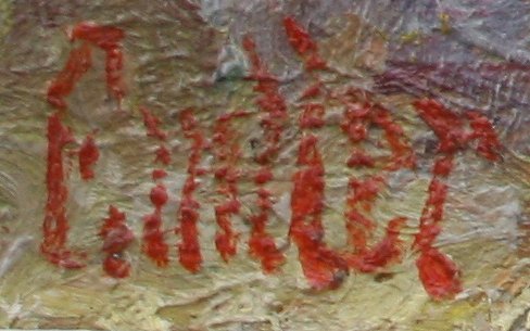 ILLEGIBLY SIGNED IMPRESSIONIST CARRIAGE PAINTING - 2