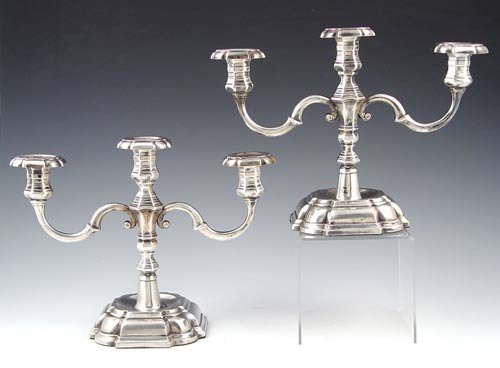 PR COPENHAGEN DANISH FINE SILVER CANDELABRA