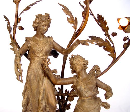 ART NOUVEAU FIGURAL LAMP - 2