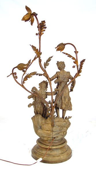 ART NOUVEAU FIGURAL LAMP - 3