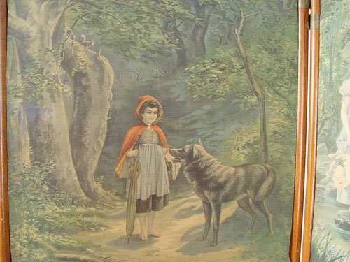 3 PANEL HAND PAINTED SCREEN - 2